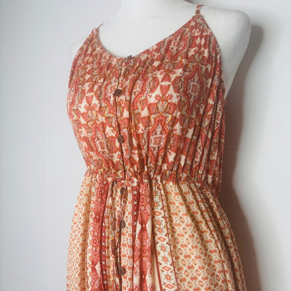 NWT Patrons of Peace Maxi Dress Paisley Tiered Medium Boho Cottagecore Women - Picture 6 of 13